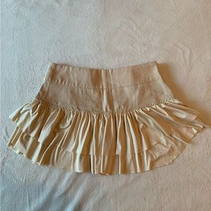 Cream colored mini skirt